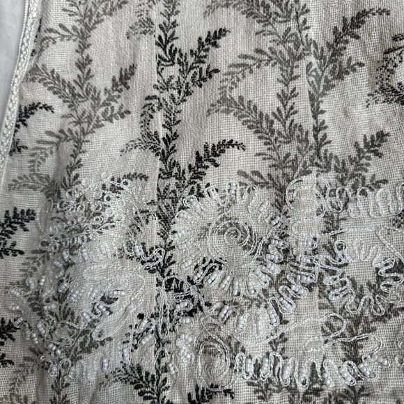 2/$18 Sale! Coldwater Creek Blazer Womens 1X Beaded Cotton Embroidered Boho Boxy - Picture 4 of 11